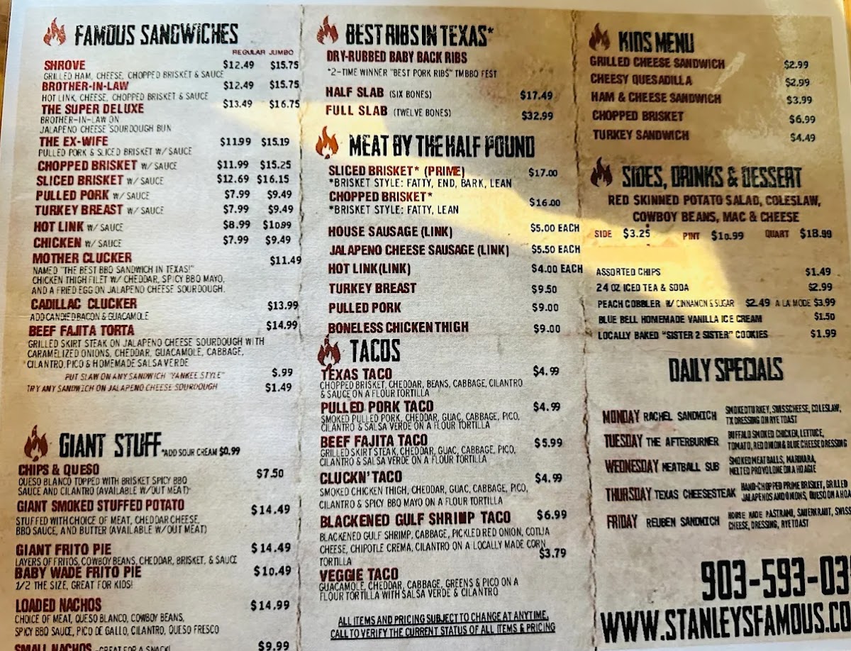 Stanley's Famous Pit Barbecue Menu - Image 4