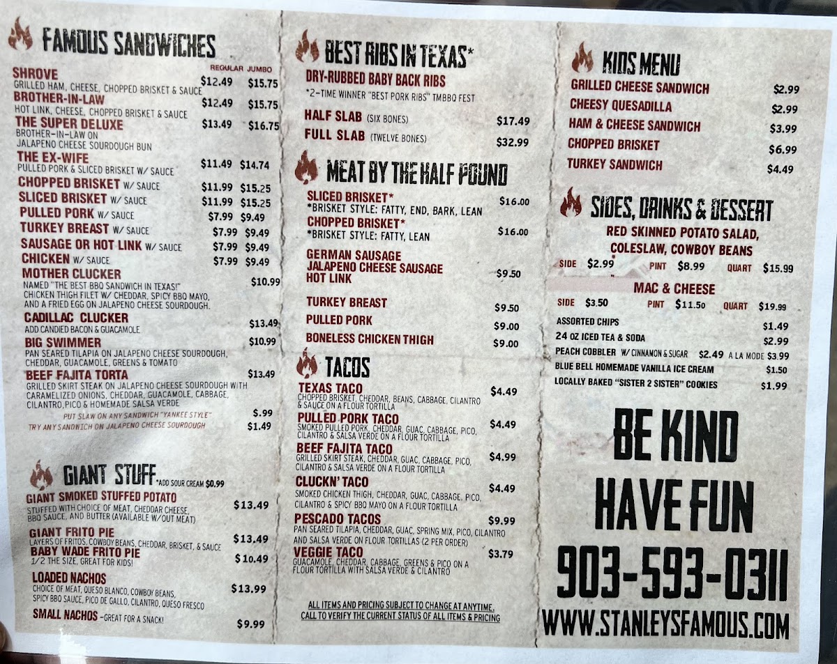Stanley's Famous Pit Barbecue Menu - Image 5