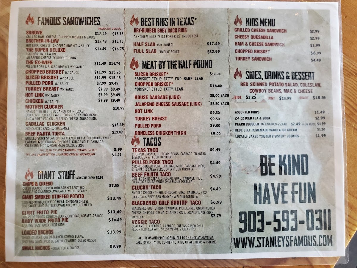 Stanley's Famous Pit Barbecue Menu - Image 6